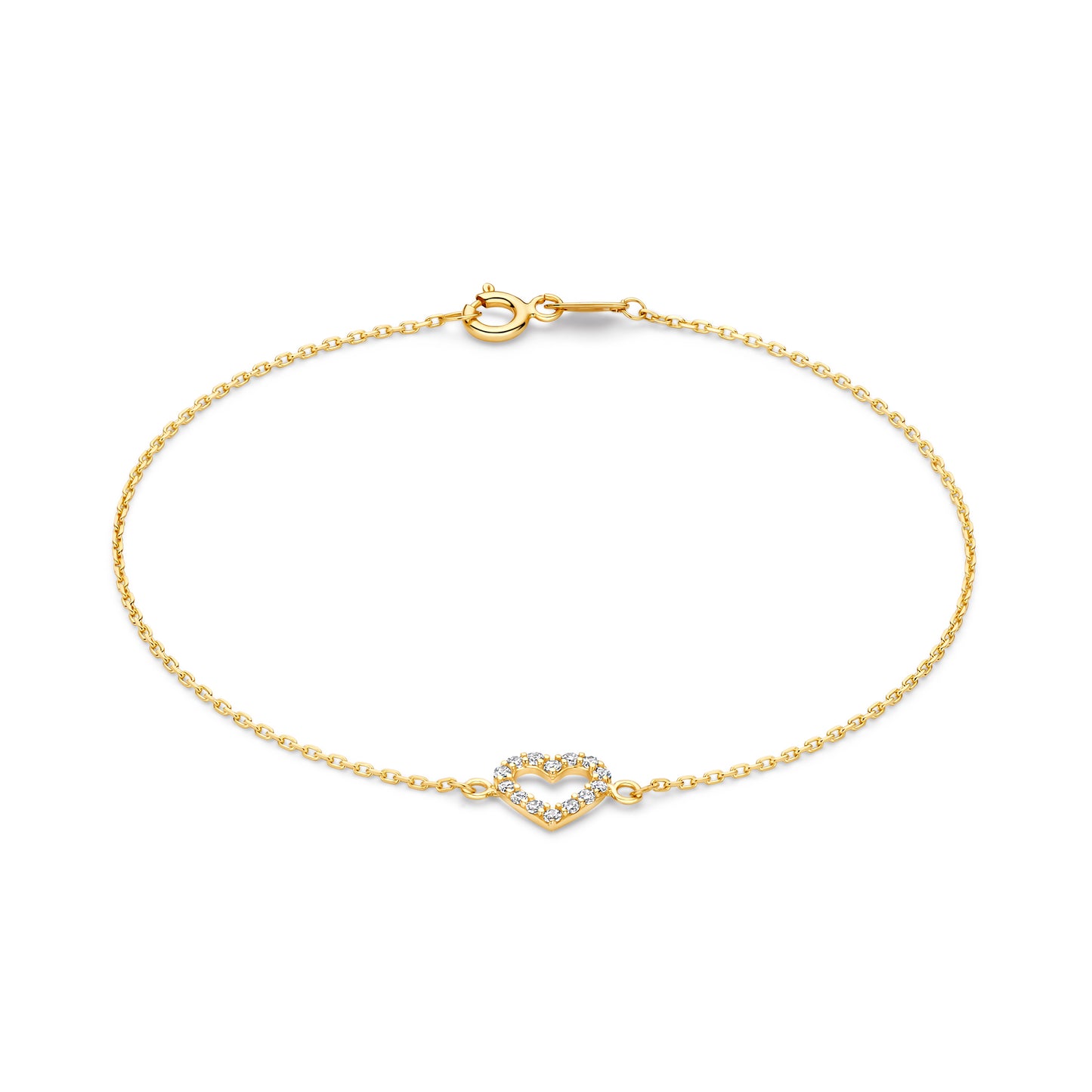 Monte Napoleone Valentina 9 karat gold bracelet with zirconia stone - Beloro jewels