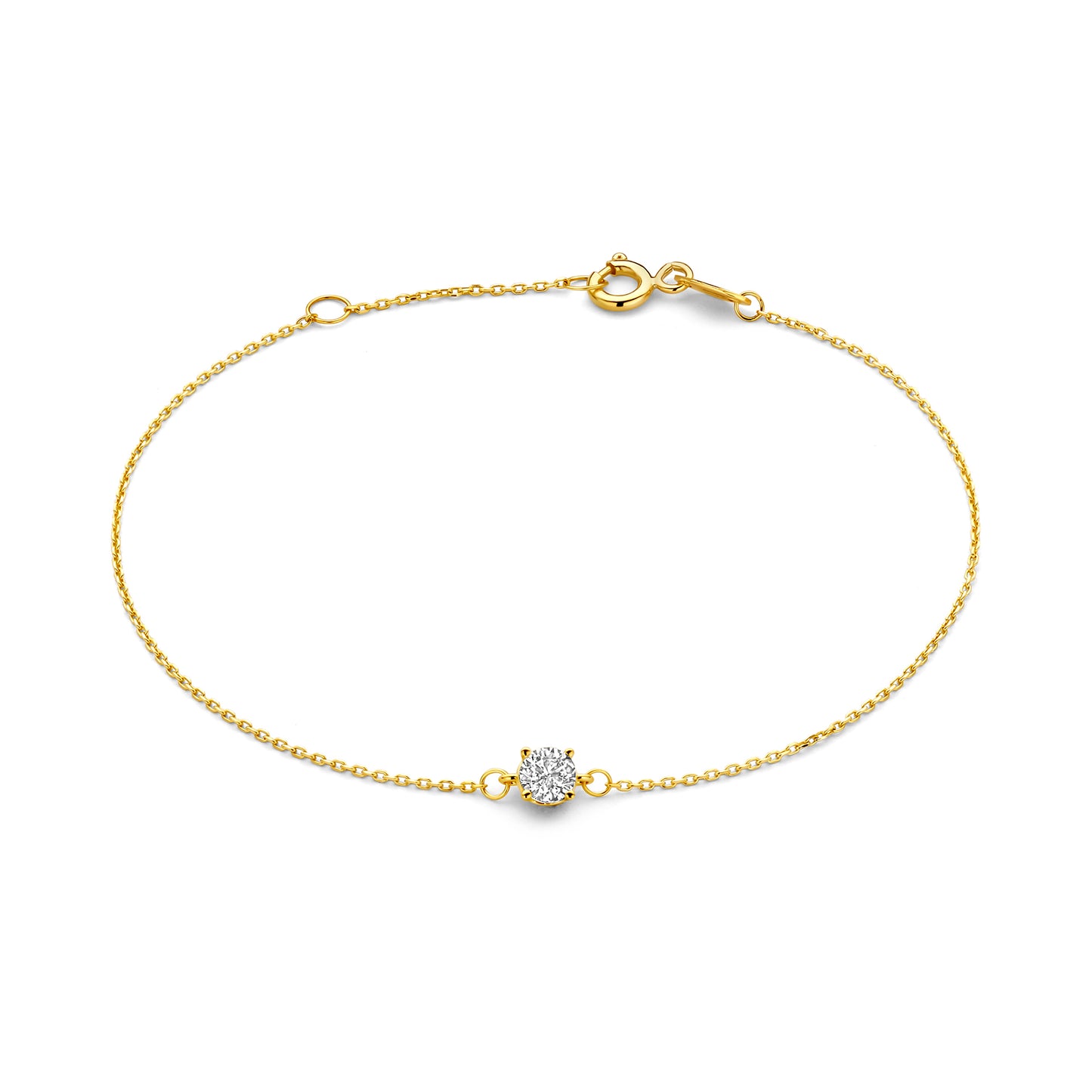 Monte Napoleone Stella 9 karat gold bracelet with zirconia stone - Beloro jewels