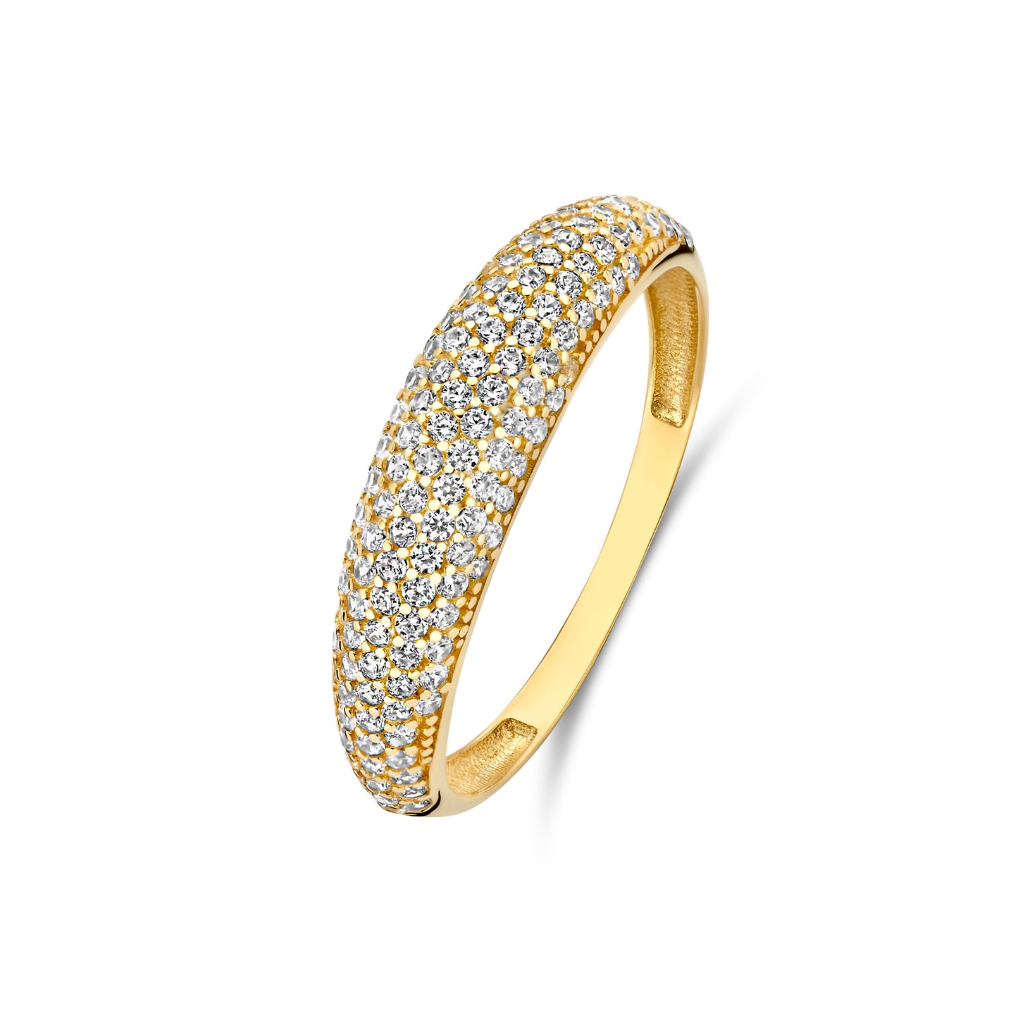 Monte Napoleone Stella 9 karat gold ring with zirconia - Beloro jewels