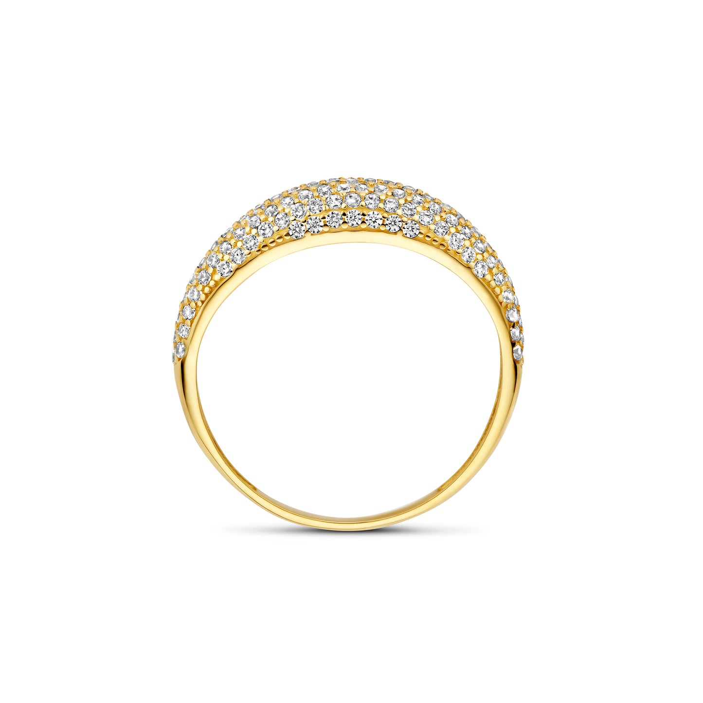 Monte Napoleone Stella 9 karat gold ring with zirconia - Beloro jewels