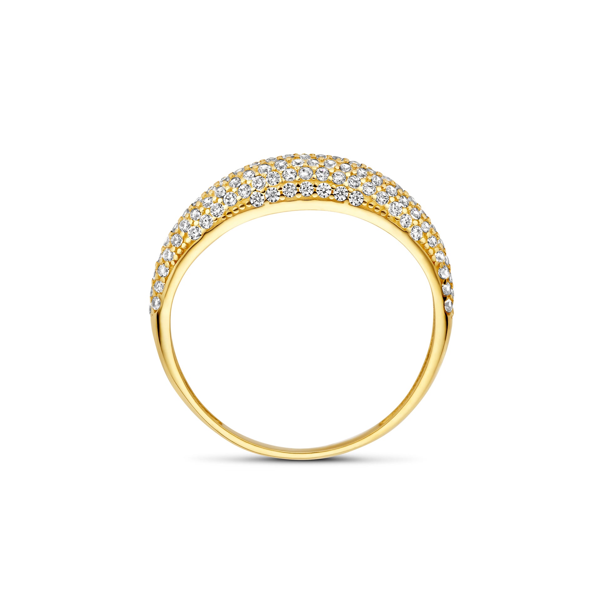 Monte Napoleone Stella 9 karat gold ring with zirconia - Beloro jewels