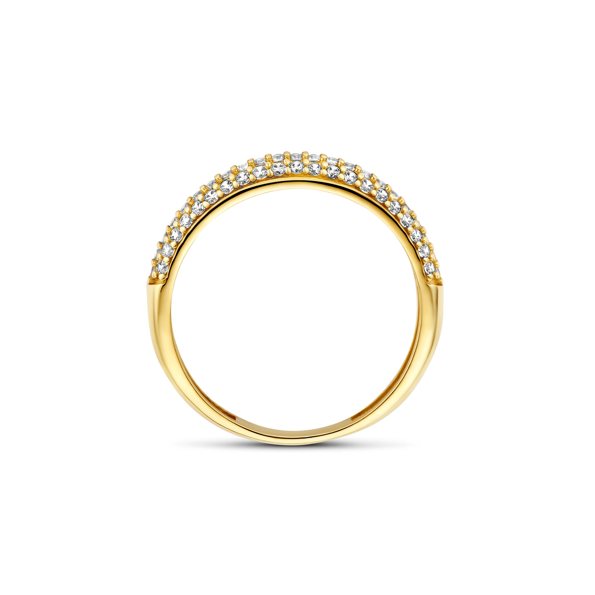 Monte Napoleone Stella 9 karat gold ring with zirconia - Beloro jewels