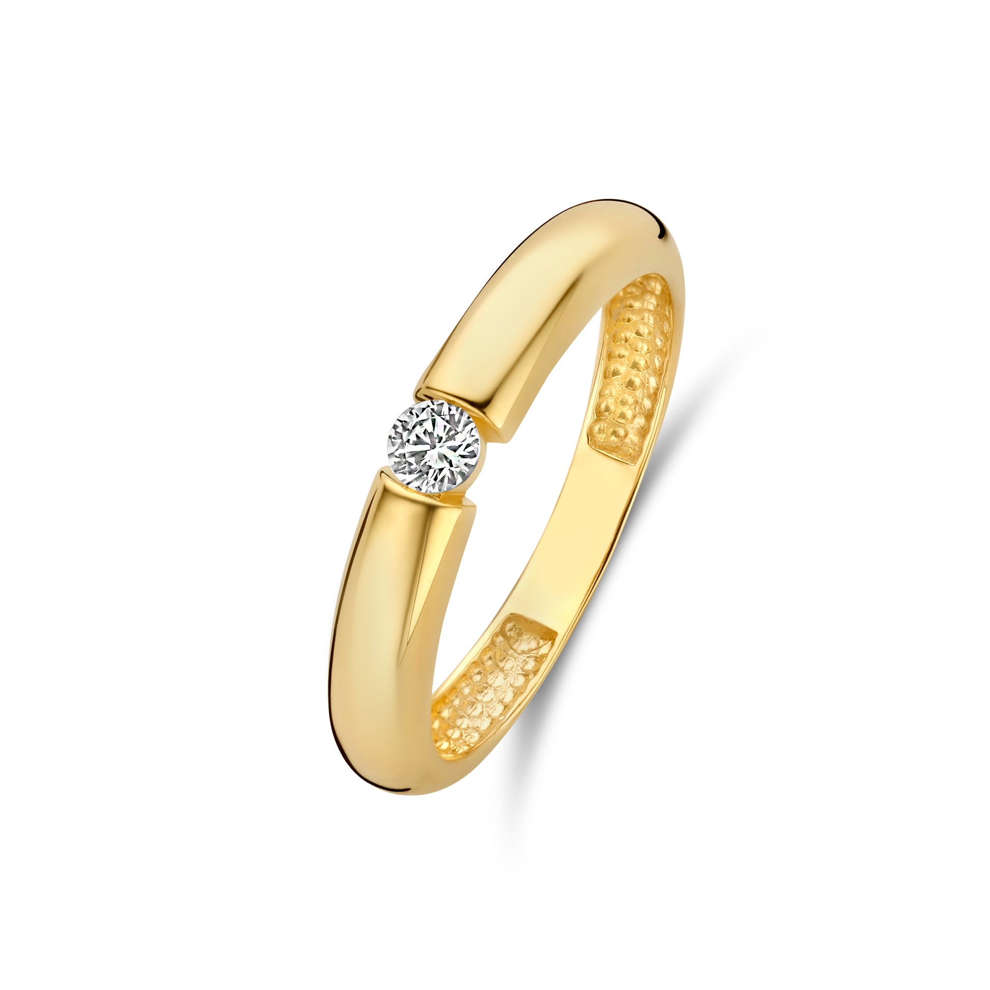 Monte Napoleone Stella 9 karat gold ring with zirconia - Beloro jewels