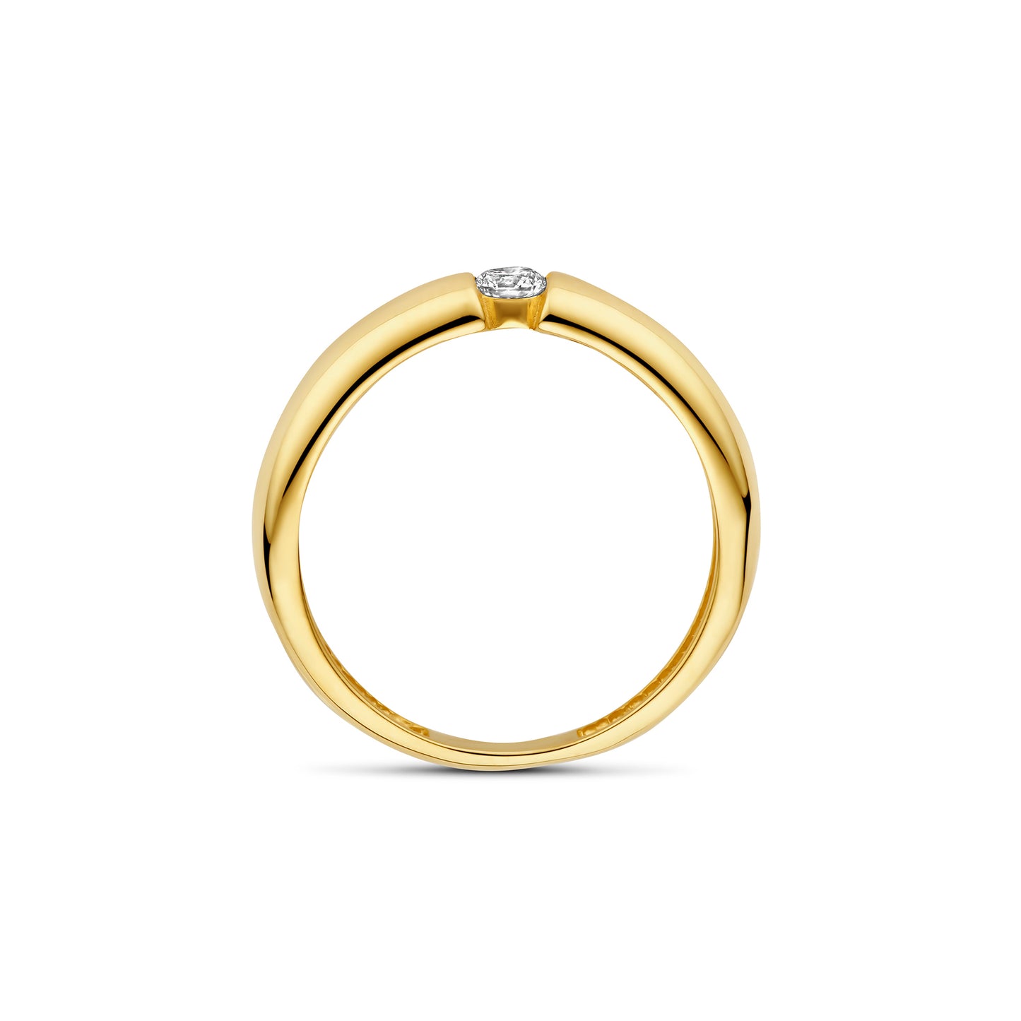 Monte Napoleone Stella 9 karat gold ring with zirconia - Beloro jewels