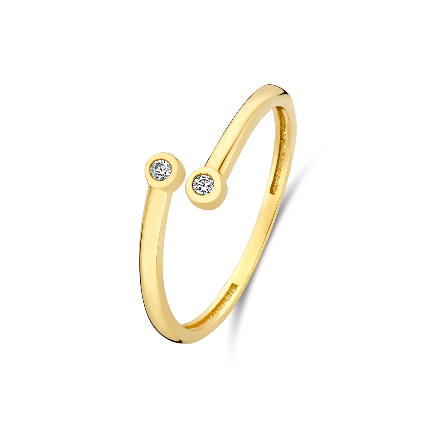 Monte Napoleone Stella 9 karat gold ring with zirconia - Beloro jewels