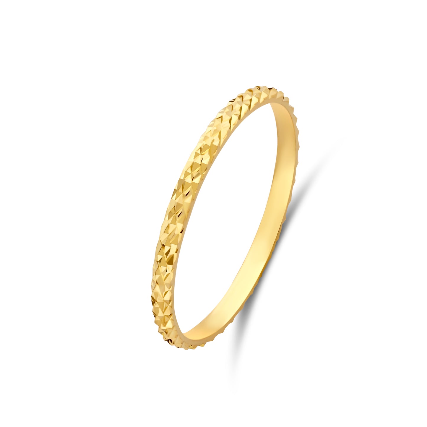 Quadrilatero d'Ora Andria 9 karat gold ring with diamond cut - Beloro jewels