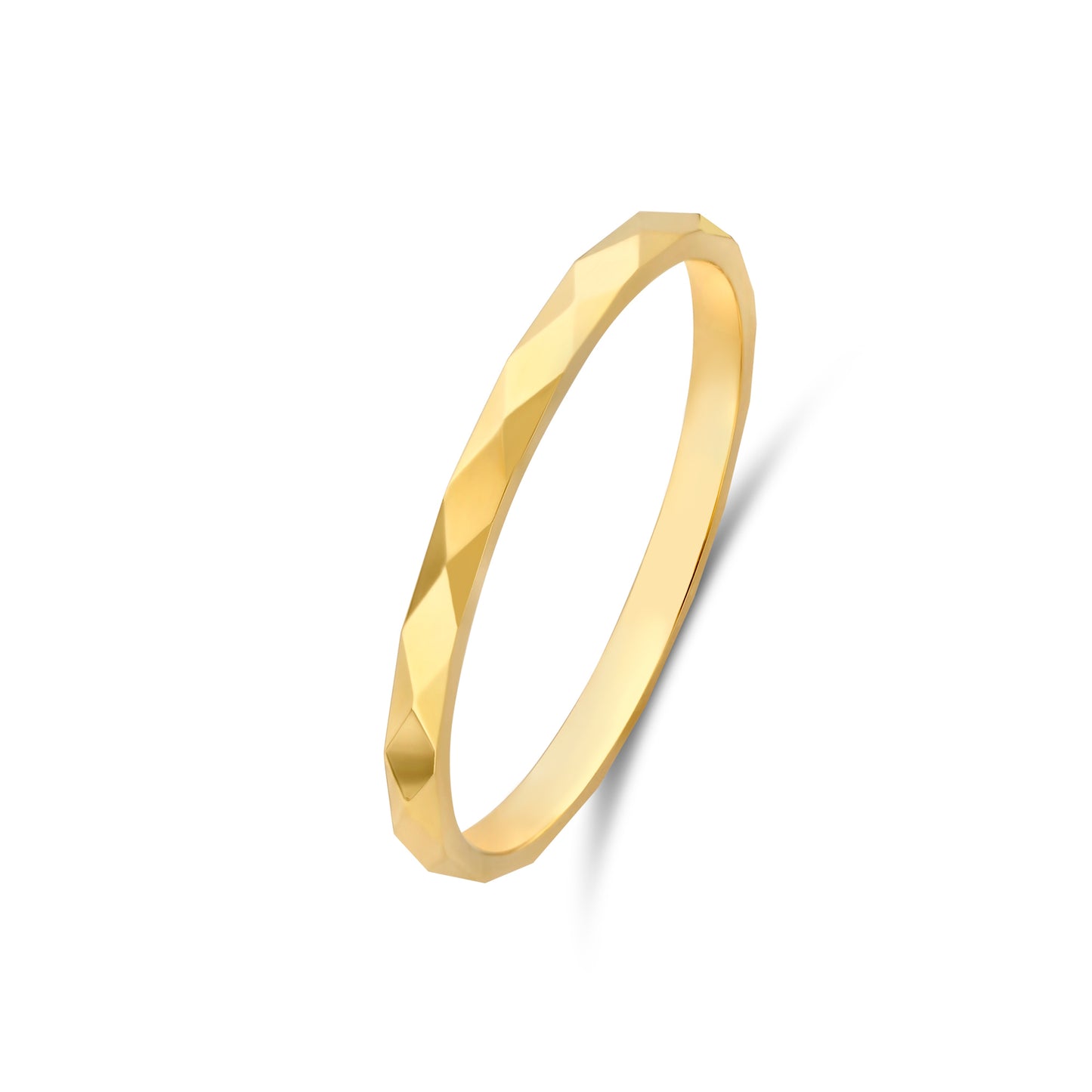 Quadrilatero d'Ora Marina 9 karat gold ring with diamond cut - Beloro jewels