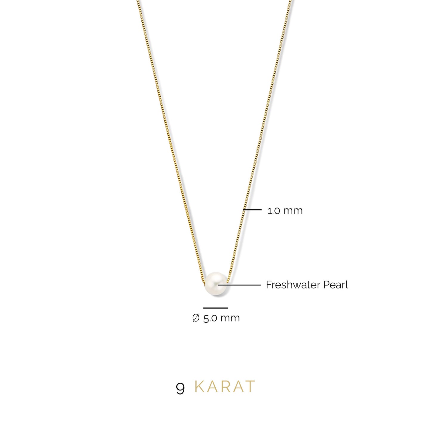 Regalo d'Amore 9 karat gold necklace and bracelet gift set with pearls - Beloro jewels