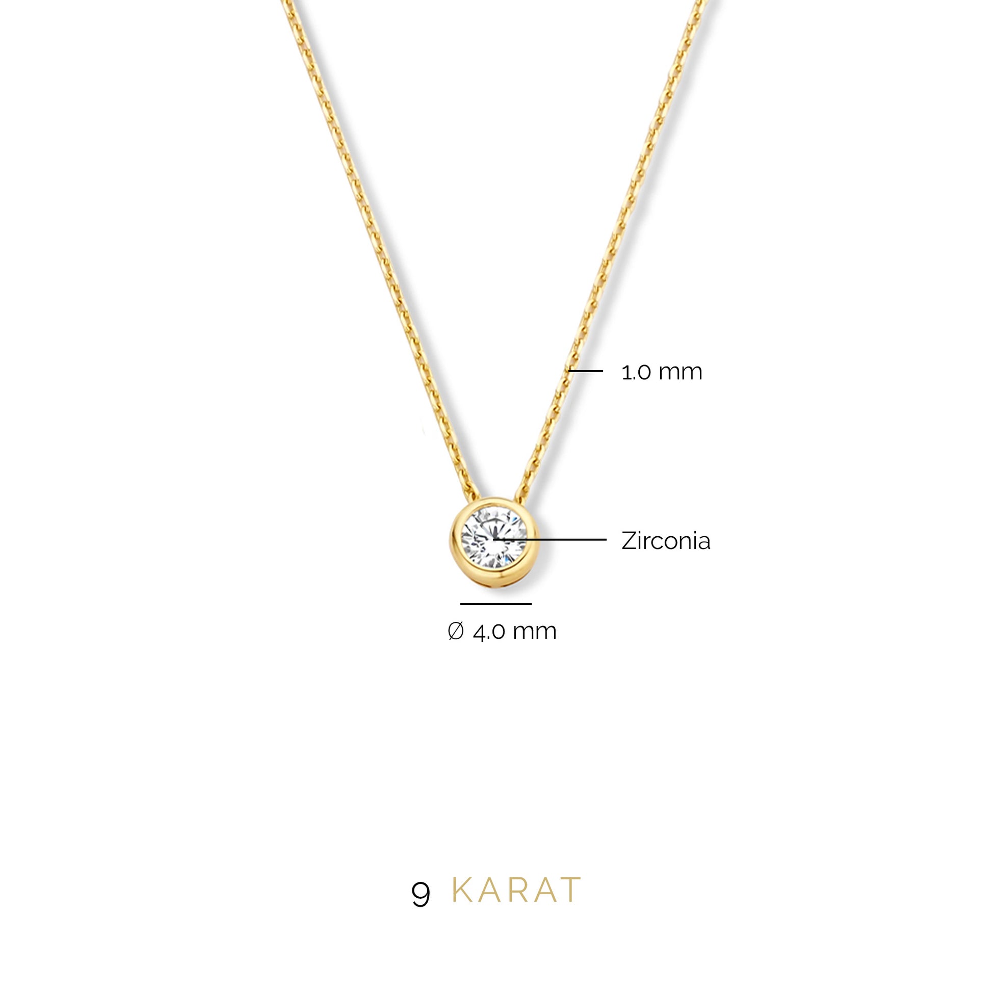 Regalo d'Amore 9 karat necklace and bracelet gift set - Beloro jewels