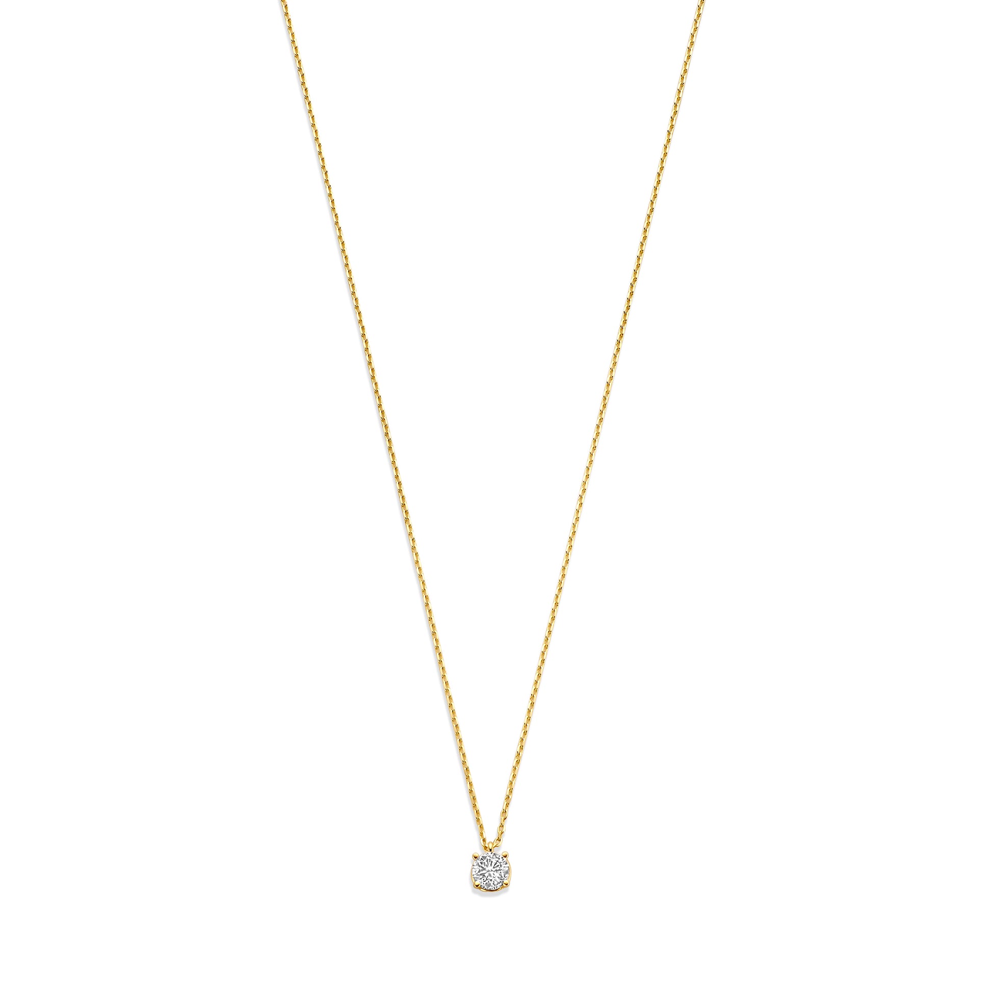 Monte Napoleone Stella 9 karat gold necklace with zirconia - Beloro jewels