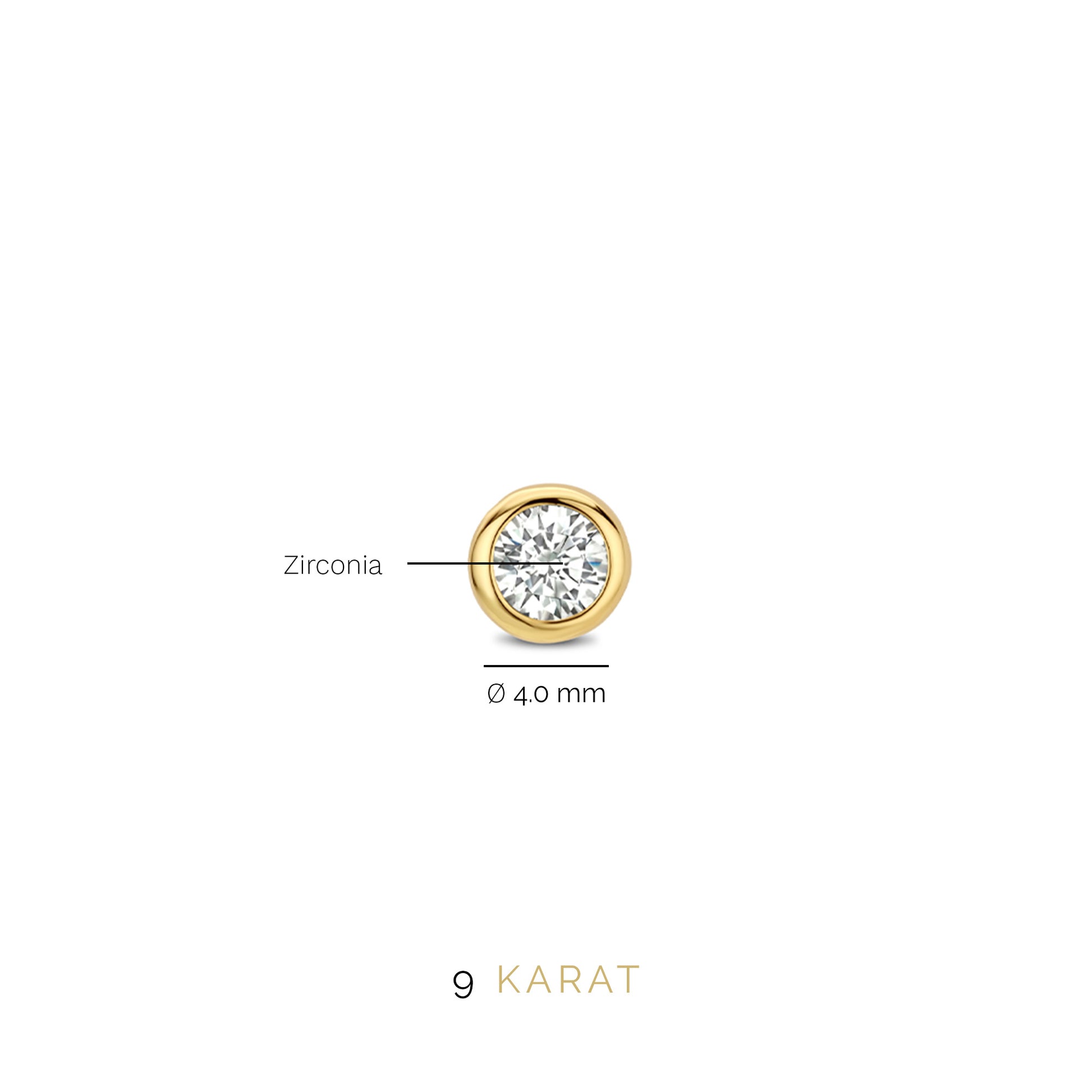 Regalo d'Amore 9 karaat gold hoop earrings gift set - Beloro jewels