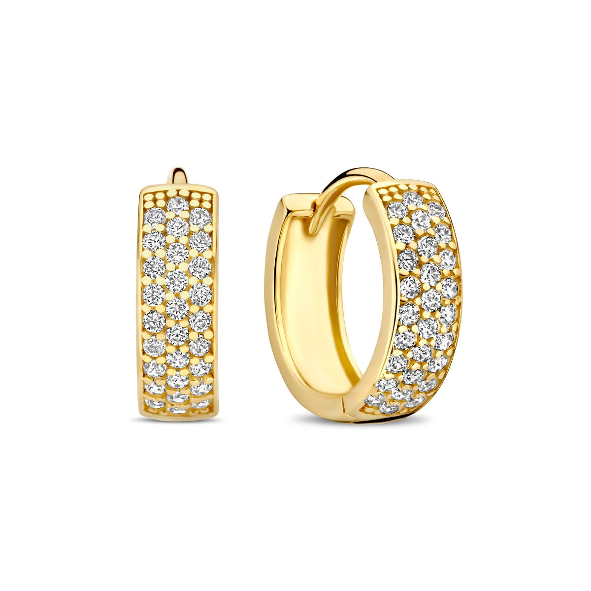 Regalo d'Amore 9 karat gold hoop earrings gift set - Beloro jewels