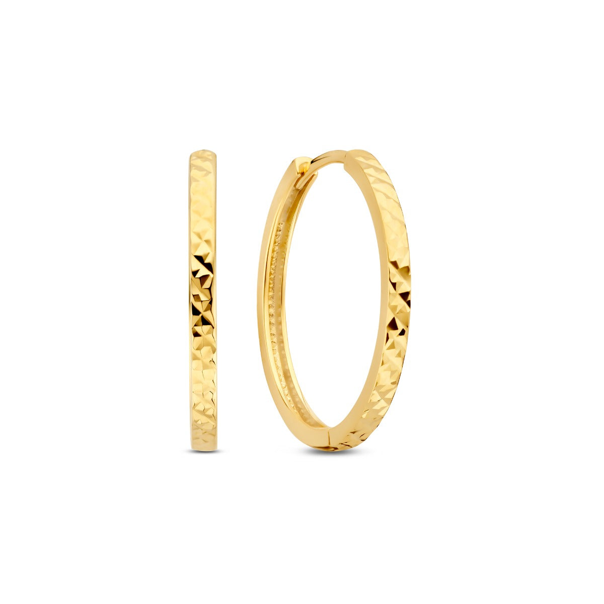 Regalo d'Amore 9 karat gold hoop earrings gift set - Beloro jewels