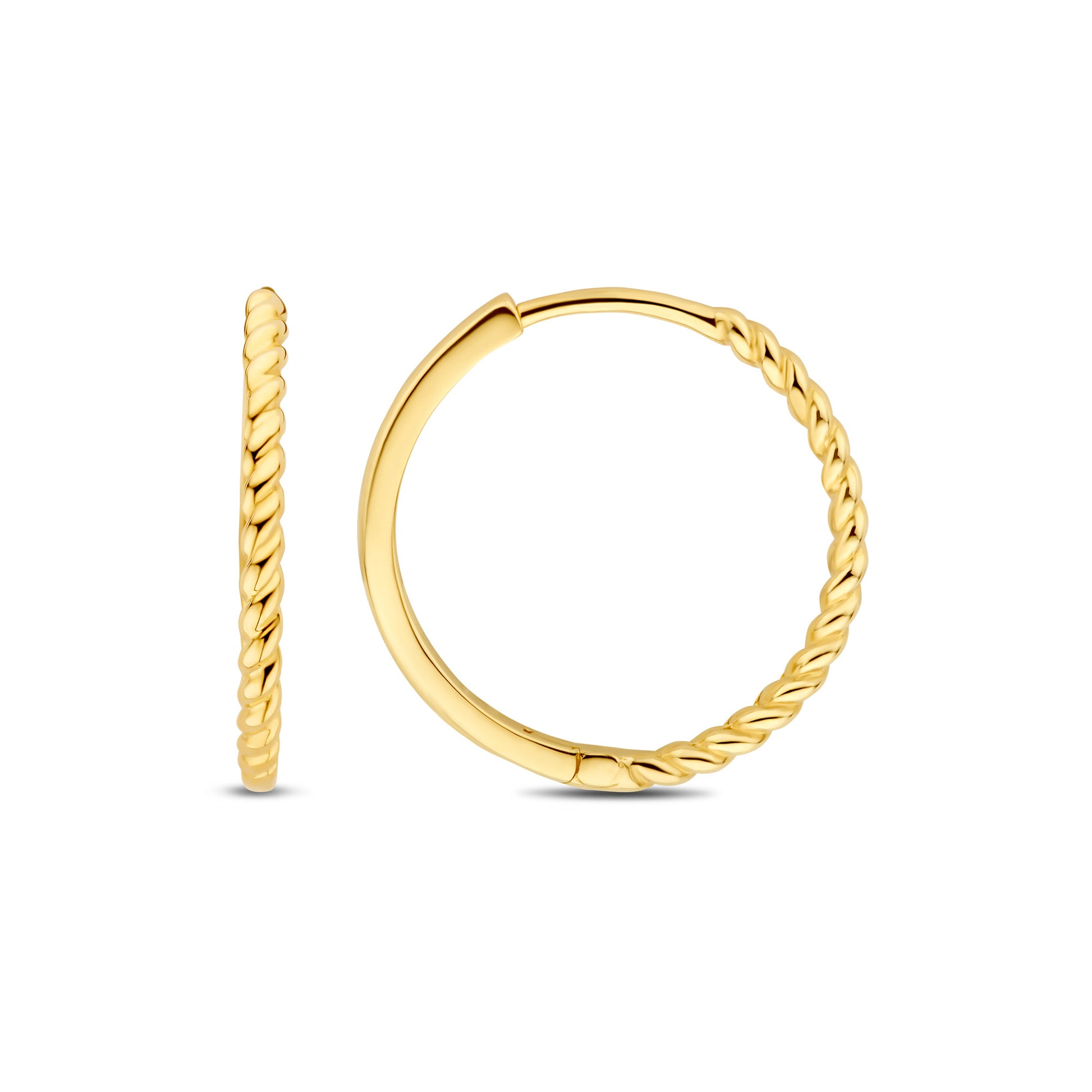 Della Spiga Giana 9 karat gold hoop earrings (12 mm) - Beloro jewels