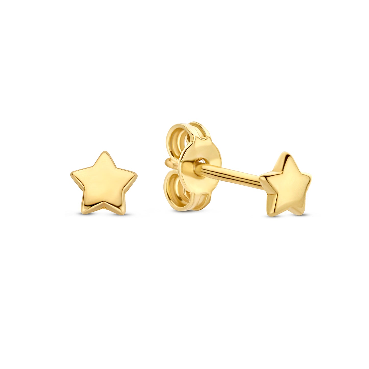 Della Spiga Ceri 9 karat gold star ear studs - Beloro jewels