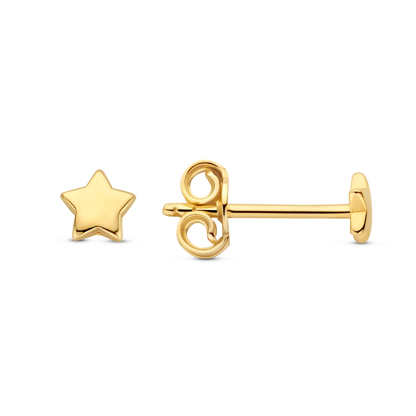 Della Spiga Ceri 9 karat gold star ear studs - Beloro jewels