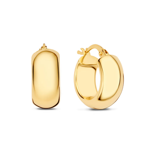 Della Spiga Susana 9 karat gold hoop earrings (10 mm) - Beloro jewels