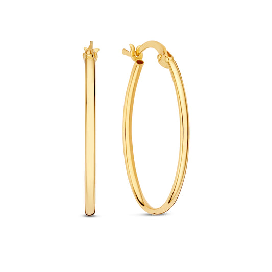 La Rinascente Ornella 9 karat gold hoop earrings (25 mm) - Beloro jewels