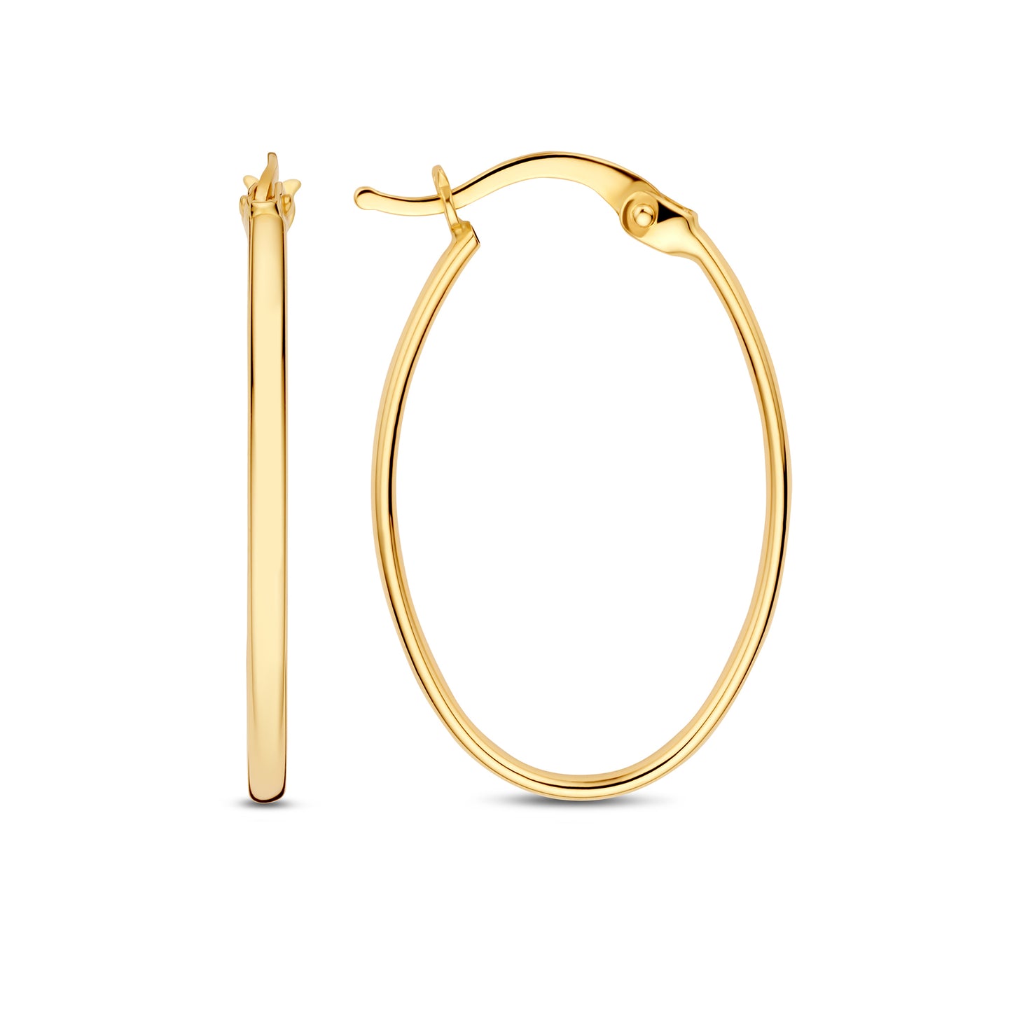 La Rinascente Ornella 9 karat gold hoop earrings (25 mm) - Beloro jewels