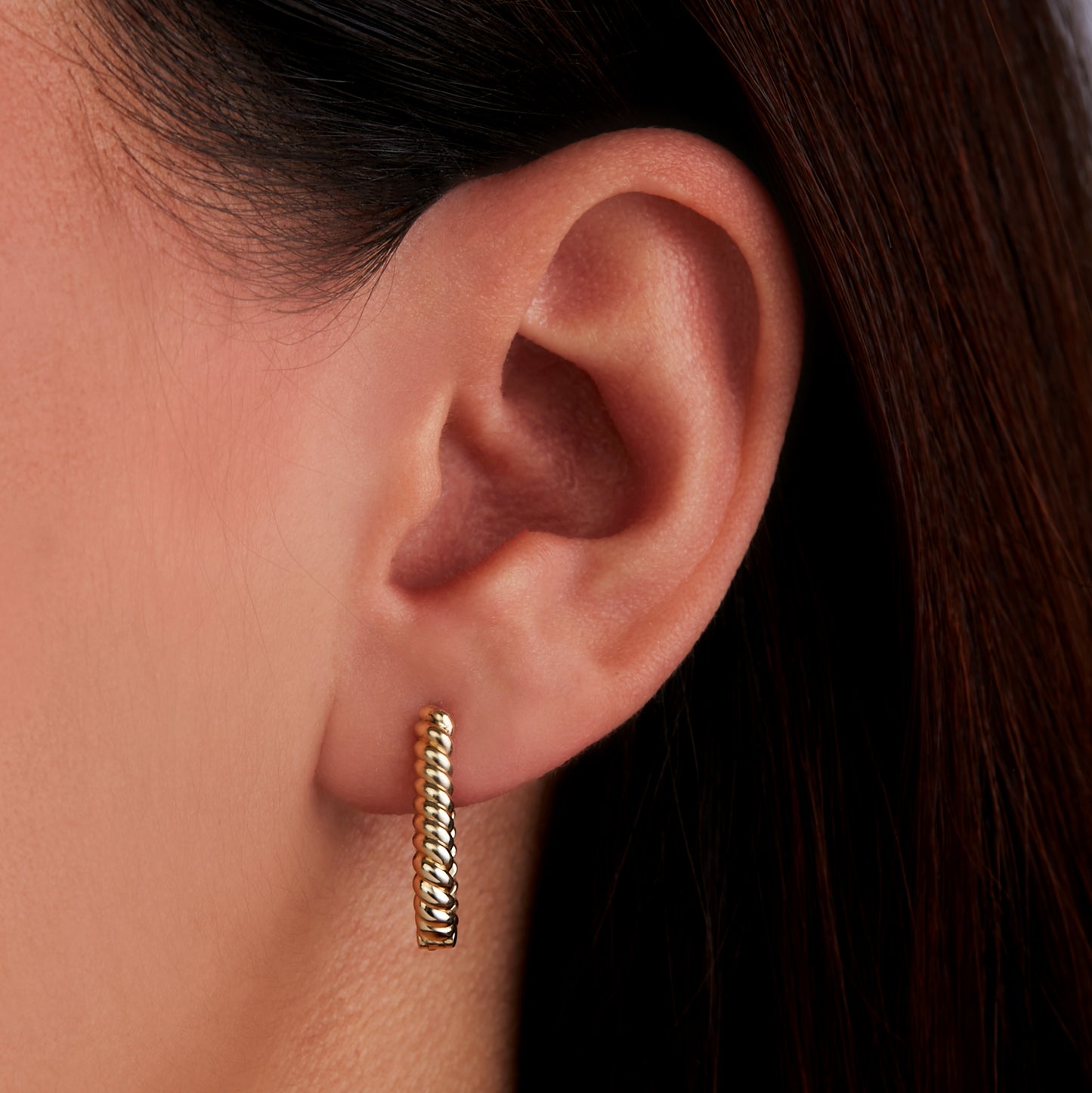 La Rinascente Elena 9 karat gold hoop earrings (15.5 mm) - Beloro jewels