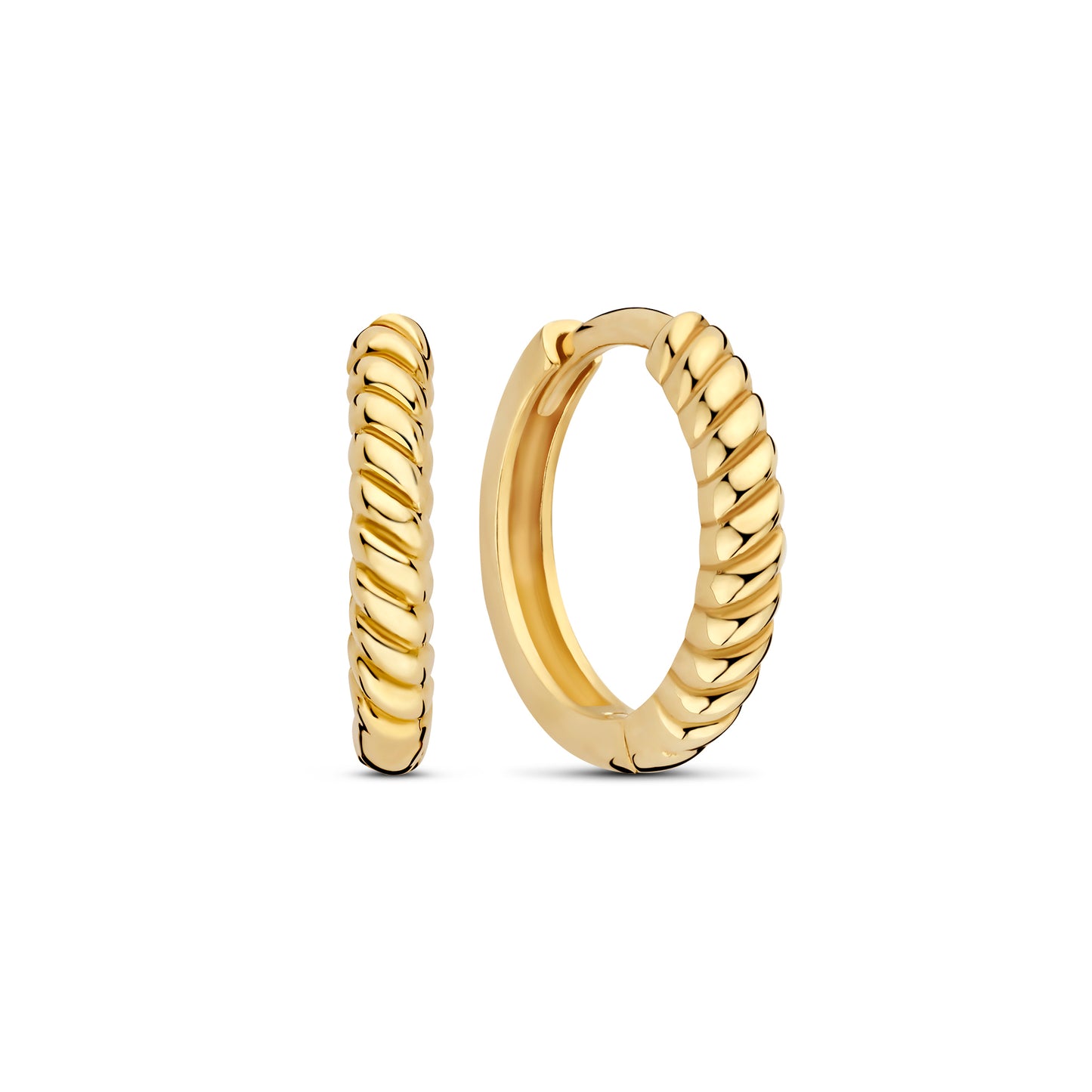 La Rinascente Fleur 9 karat gold hoop earrings (9,6 mm) - Beloro jewels