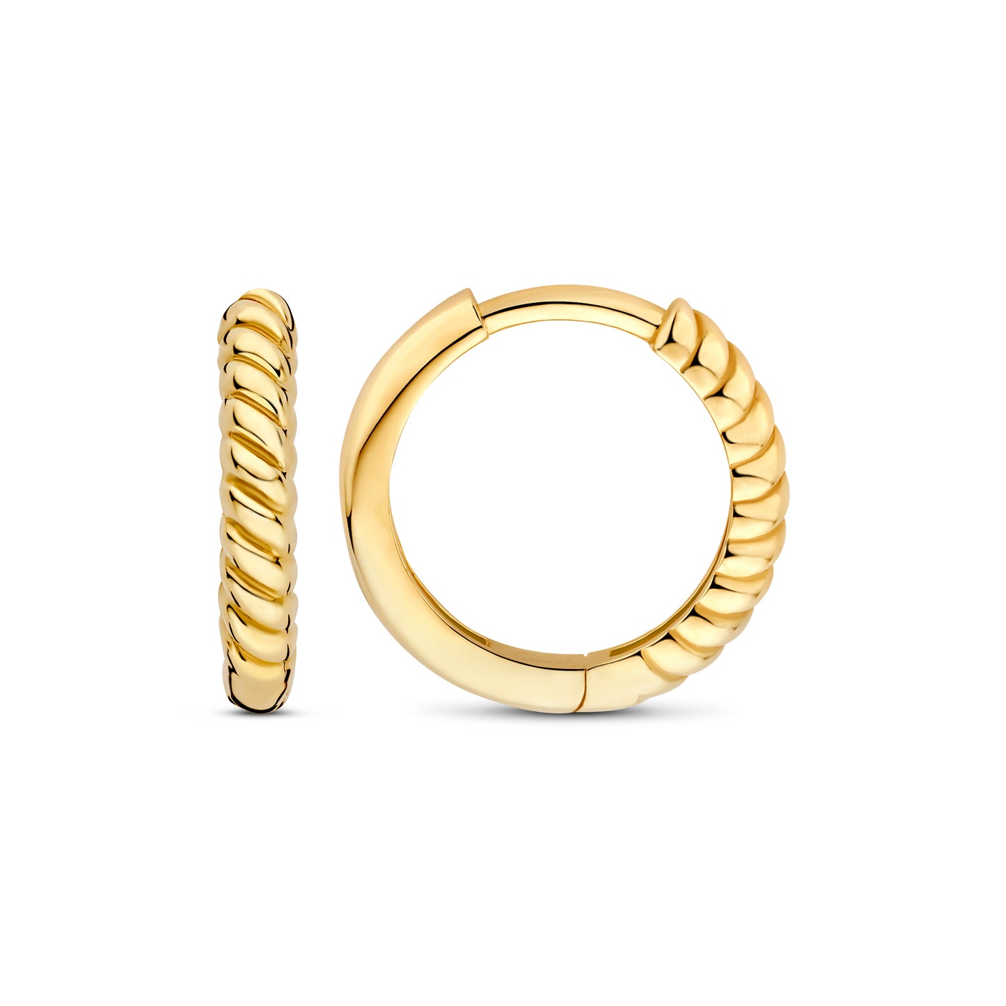 La Rinascente Fleur 9 karat gold hoop earrings (9,6 mm) - Beloro jewels