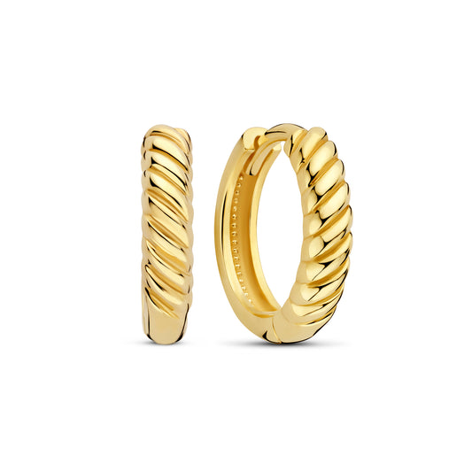 La Rinascente Milou 9 karat gold hoop earrings (9,6 mm) - Beloro jewels