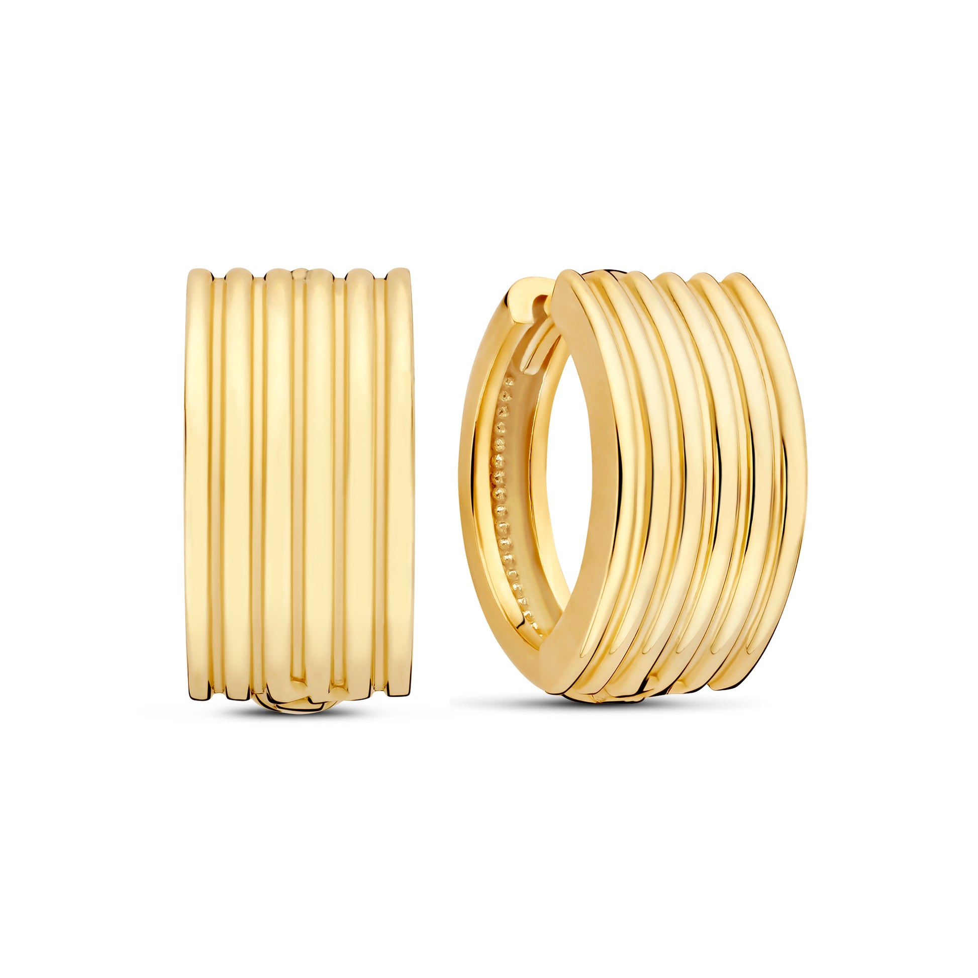 La Rinascente Amelie 9 karat gold hoop earrings (9,7 mm) - Beloro jewels