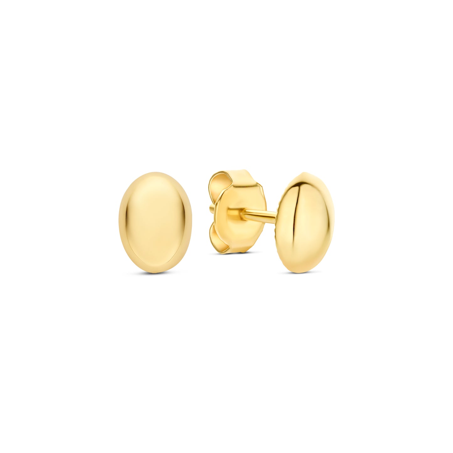 La Rinascente Fey 9 karat gold ear studs oval - Beloro jewels