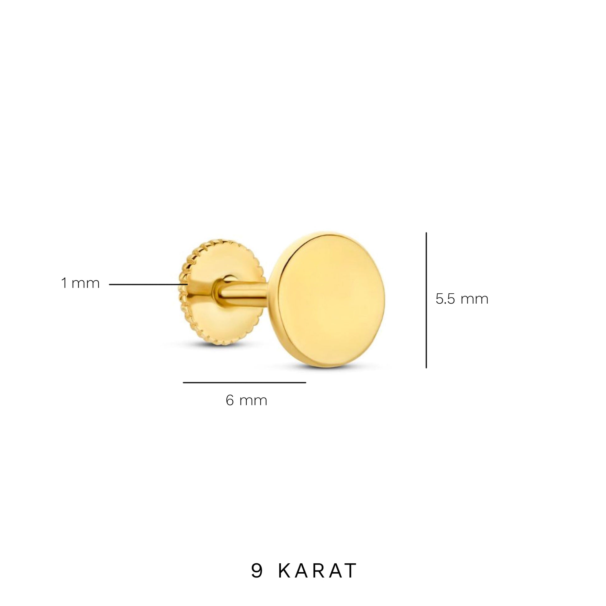 Navigli Isidora 9 karat gold piercing - Beloro jewels