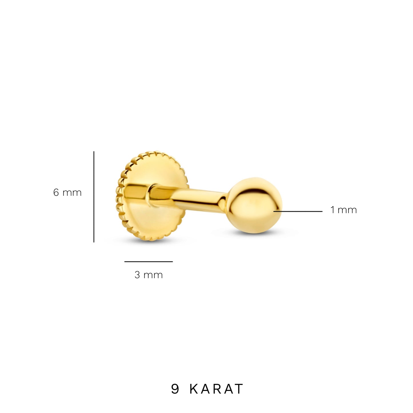 Navigli Isidora 9 karat gold piercing - Beloro jewels