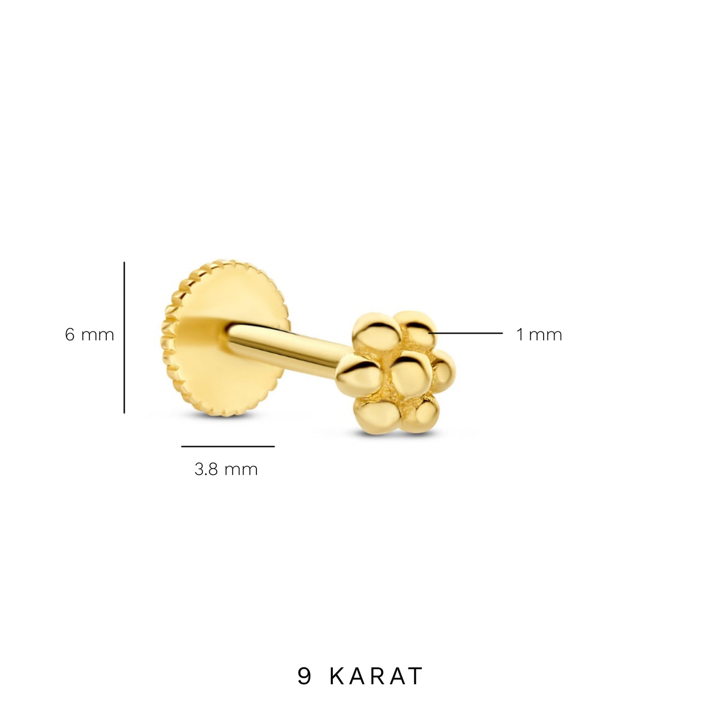 Navigli Isidora 9 karat gold piercing - Beloro jewels