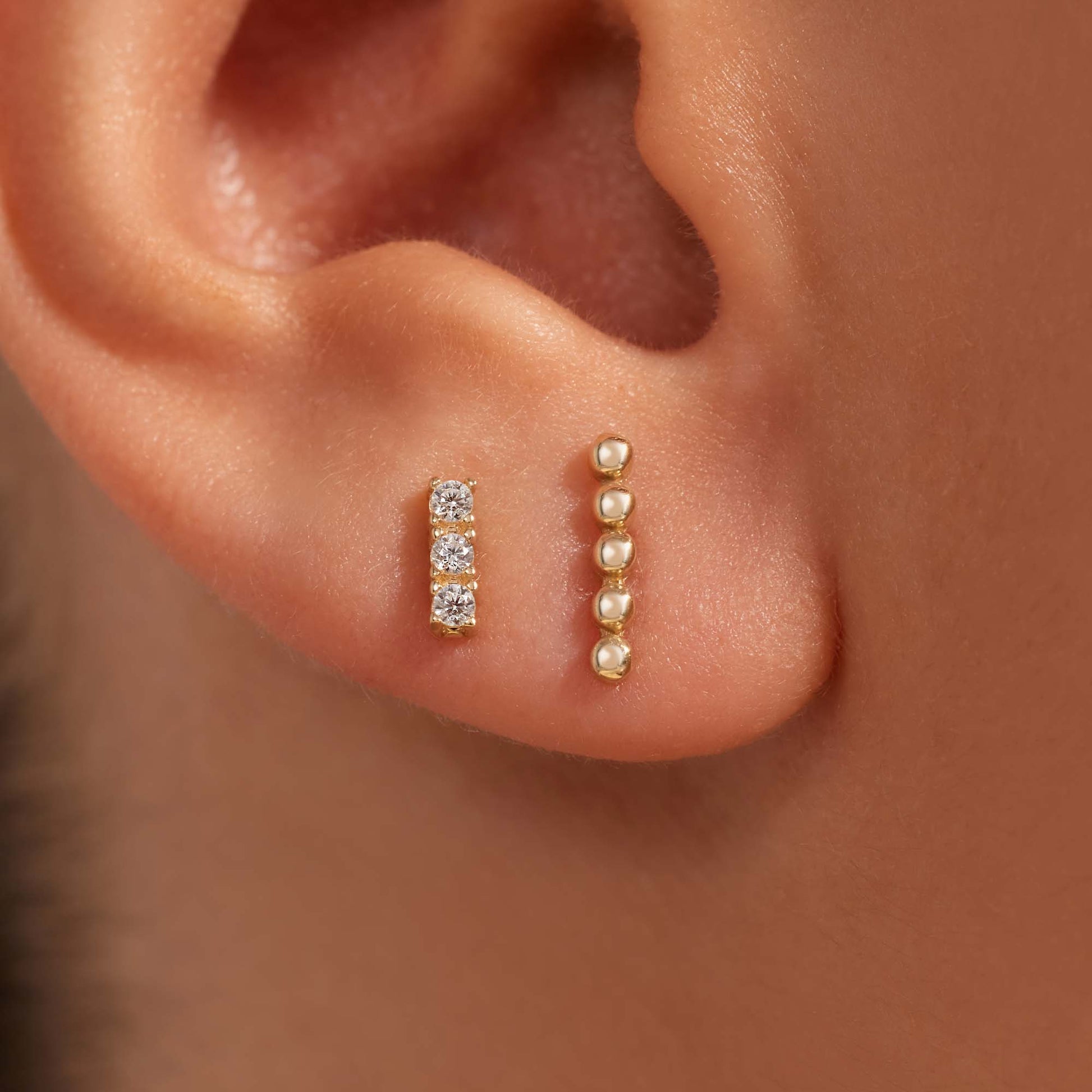 La Rinascente Elena 9 karat gold ear studs - Beloro jewels