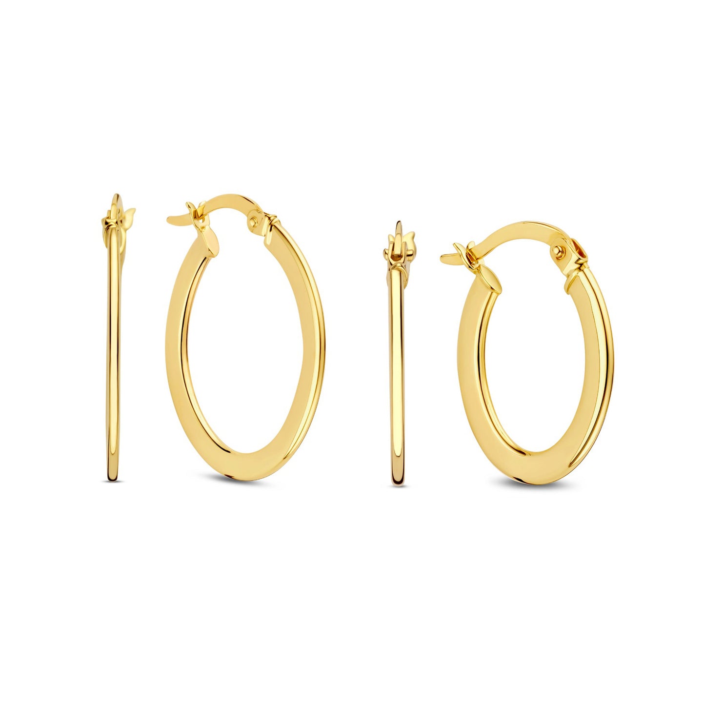 Regalo d'Amore 9 karat gold hoop earrings gift set - Beloro jewels