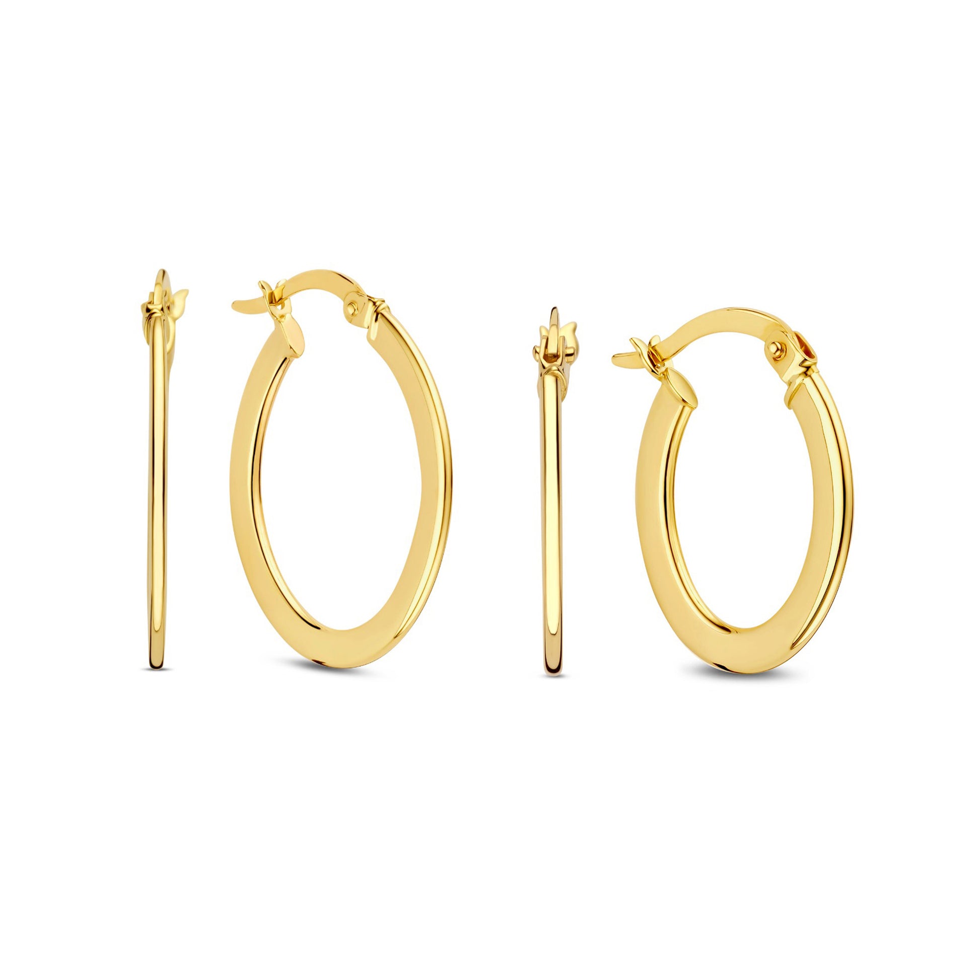 Regalo d'Amore 9 karat gold hoop earrings gift set - Beloro jewels