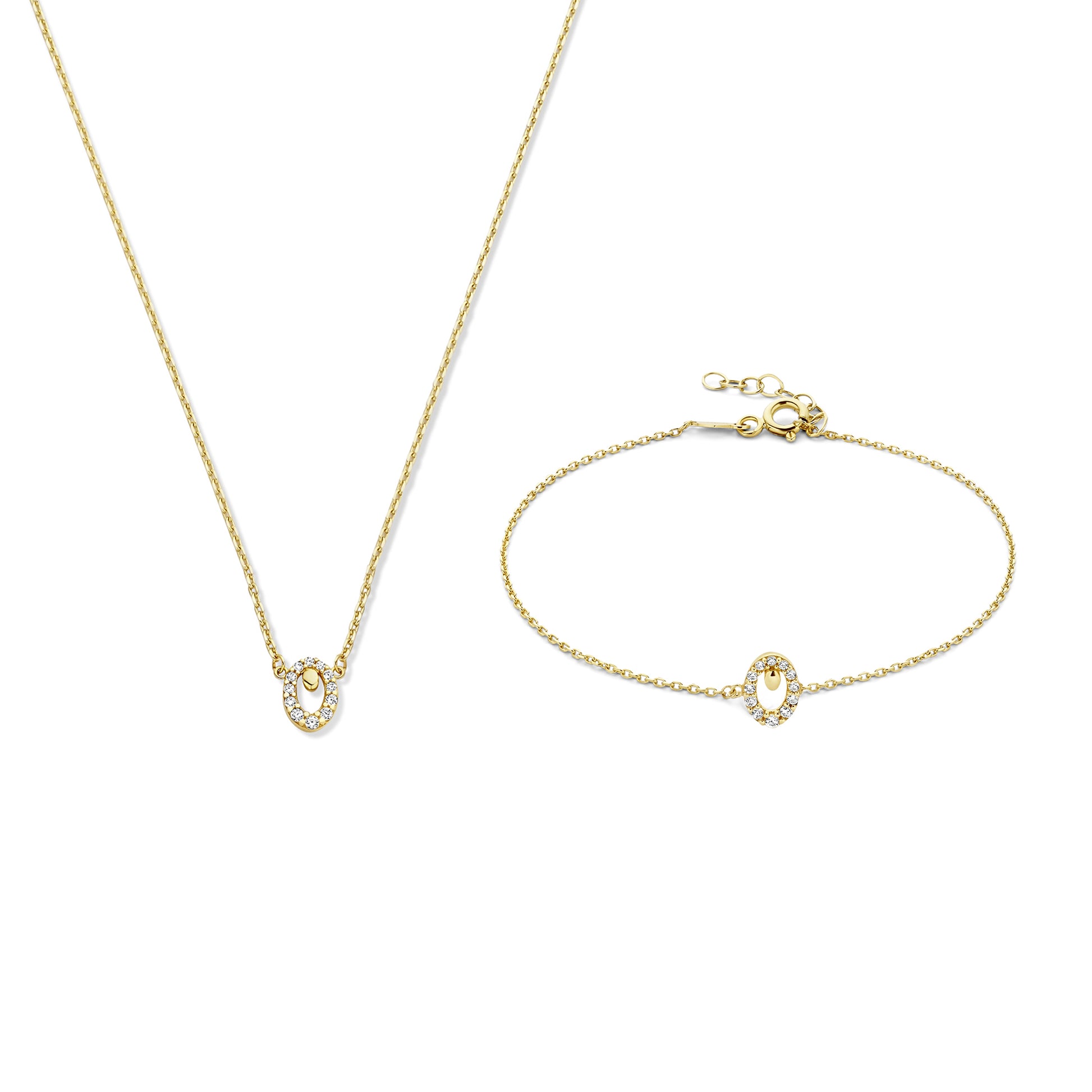 Regalo d'Amore 9 karat necklace and bracelet gift set - Beloro jewels