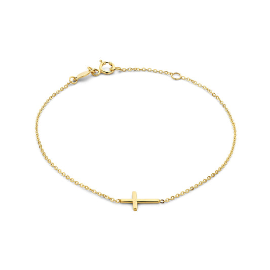 Della Spiga Donatella 9 karat gold bracelet with cross - Beloro jewels