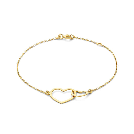Della Spiga Giulietta 9 karat gold bracelet twist with heart