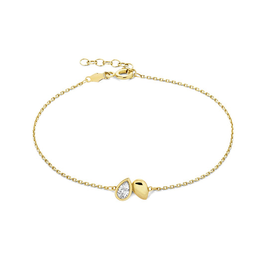 Monte Napoleone Natalia 9 karat gold bracelet with zirconia