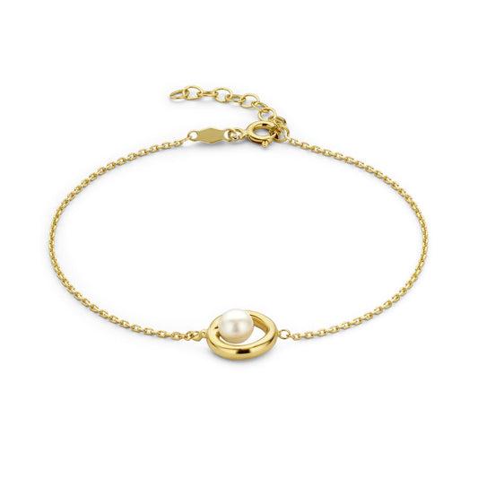 Monte Napoleone Perla 9 karat gold bracelet with pearl