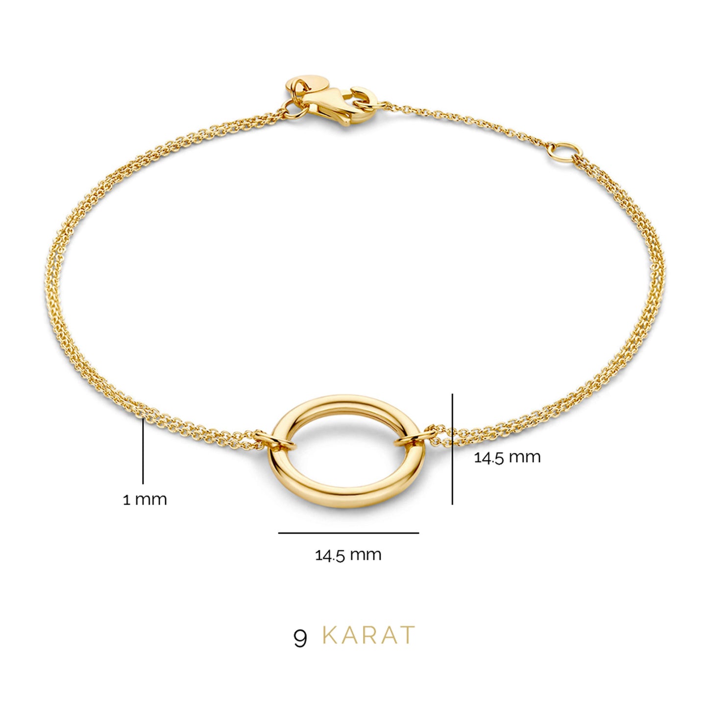 La Rinascente Constanza bracelet en or 9 carats avec cercle