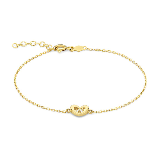 Monte Napoleone Gionna 9 karat gold bracelet with heart