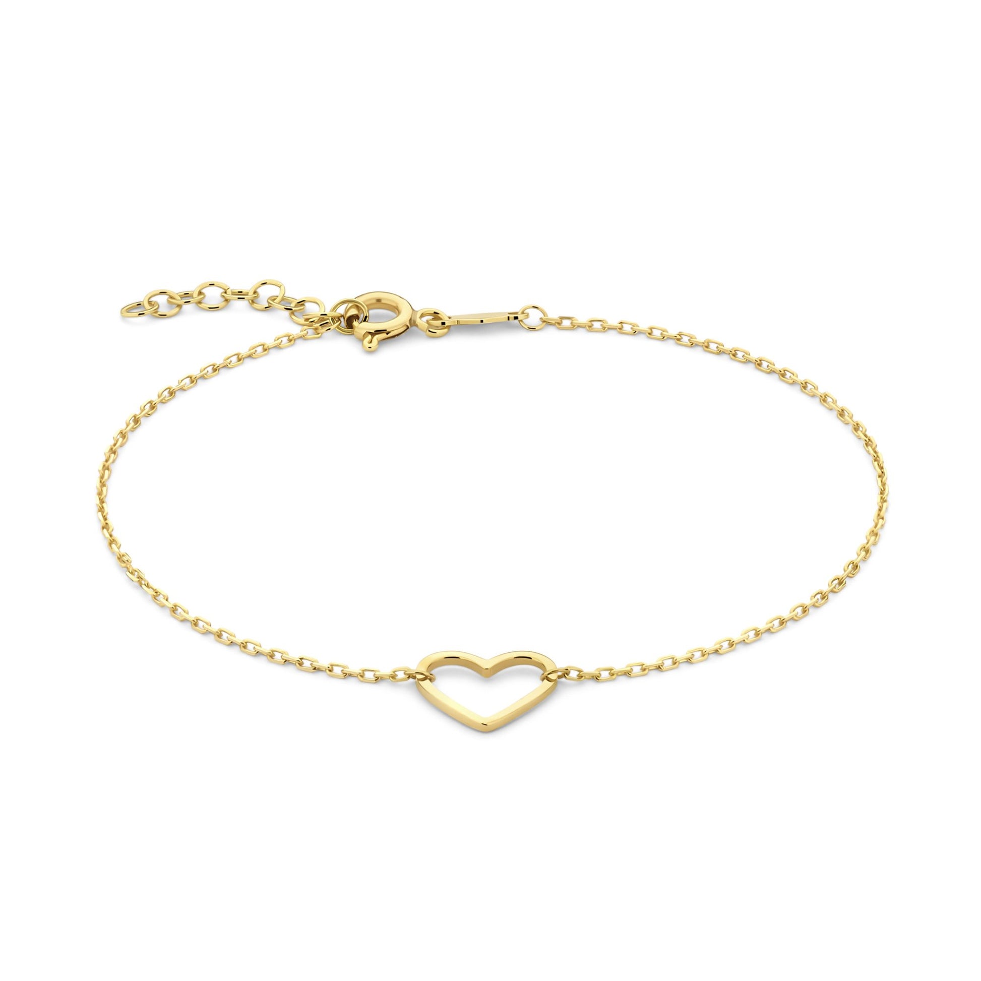 Regalo d'Amore 9 karat gold bracelet gift set with heart - Beloro jewels