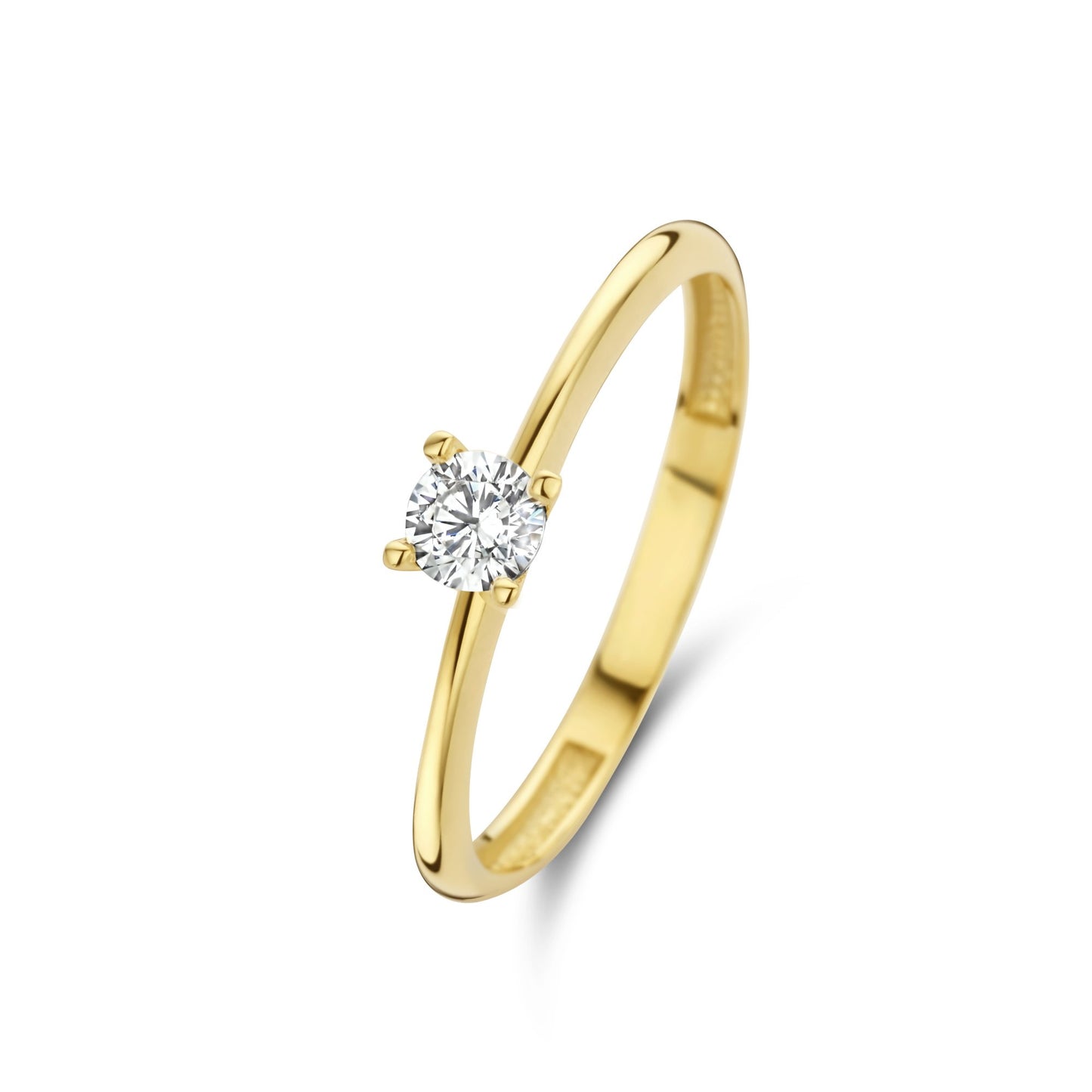 Monte Napoleone Stella 9 karat gold ring with zirconia - Beloro jewels