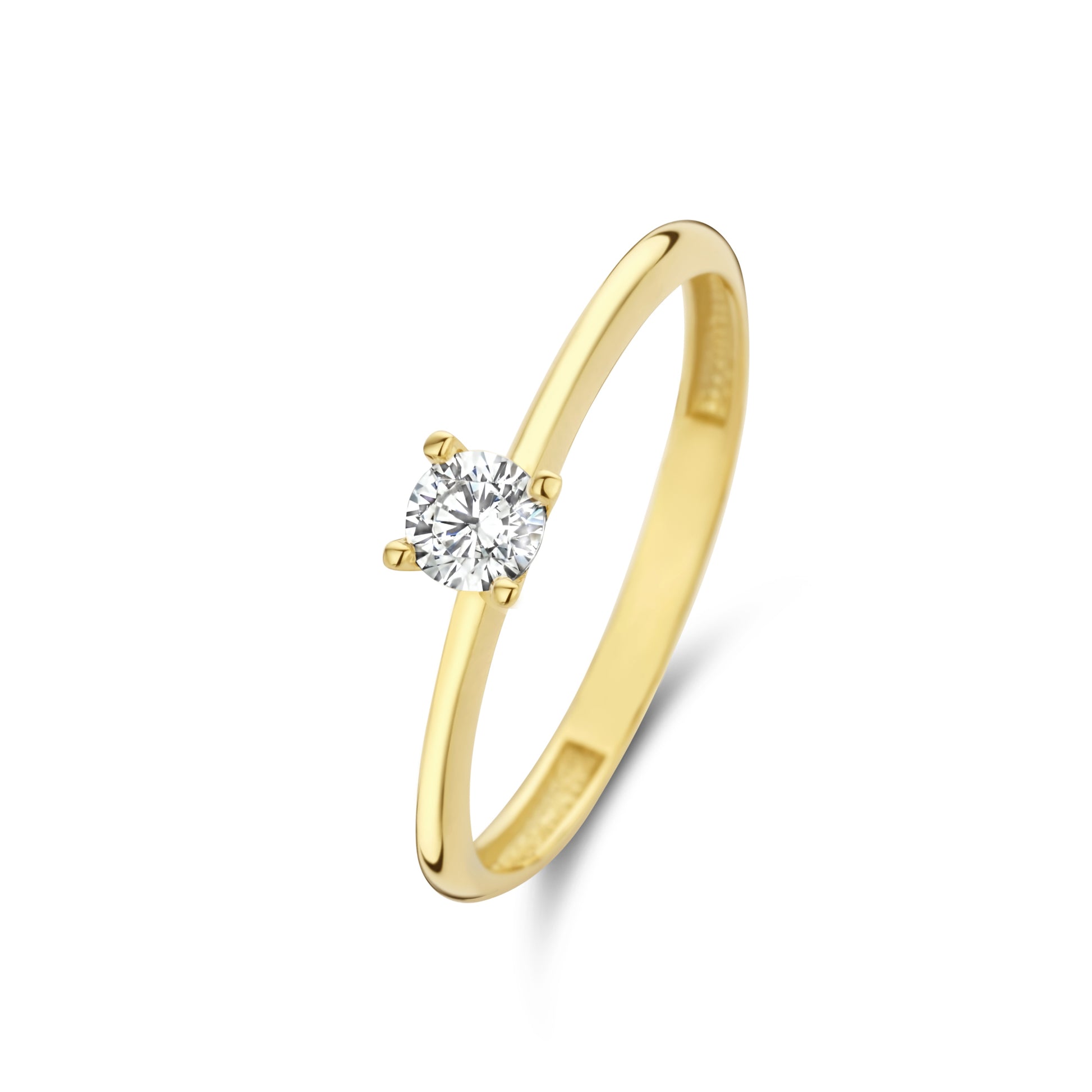 Monte Napoleone Stella 9 karat gold ring with zirconia - Beloro jewels