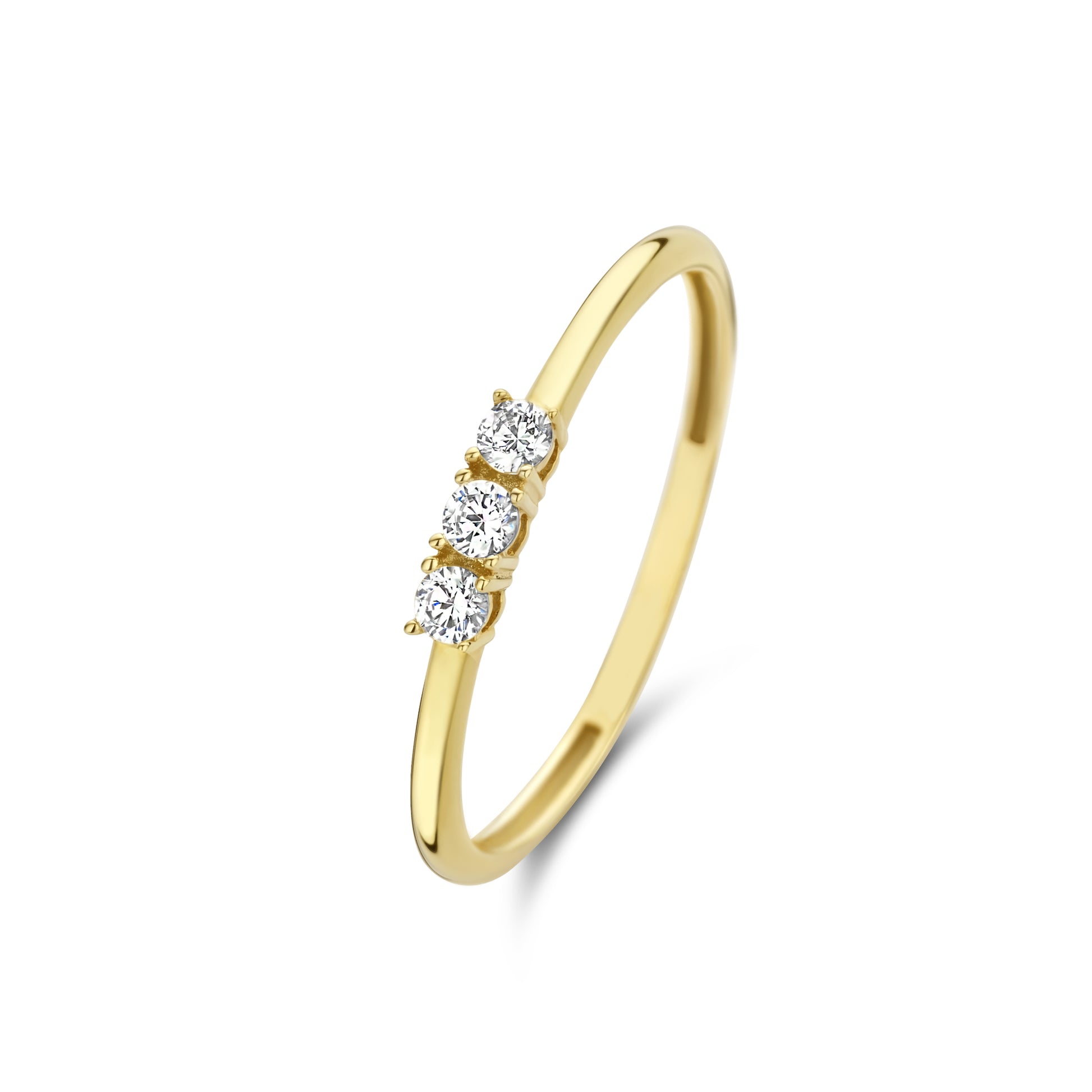 Monte Napoleone Stella 9 karat gold ring with zirconia - Beloro jewels