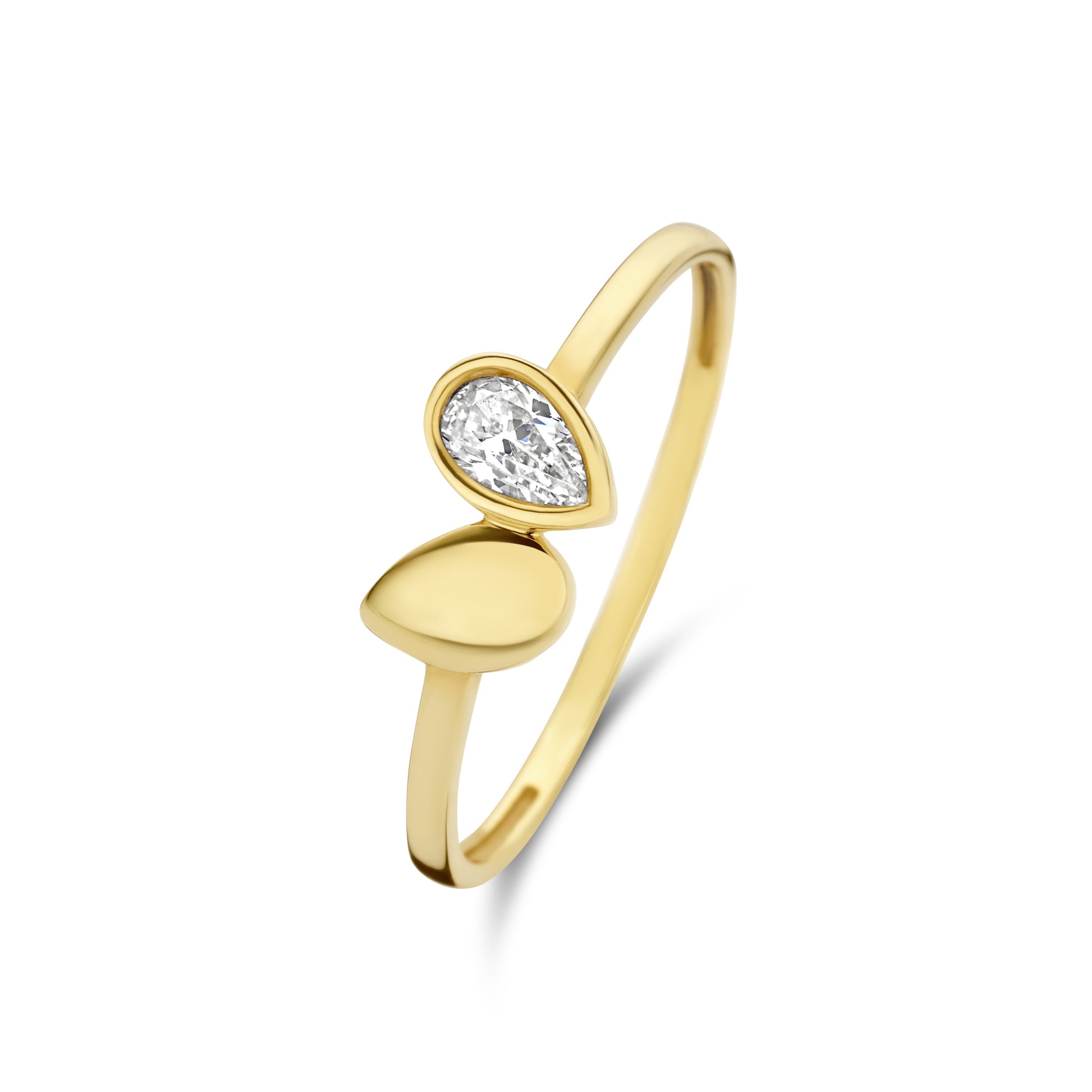 Monte Napoleone Natalia 9 karat gold ring with zirconia stones - Beloro jewels