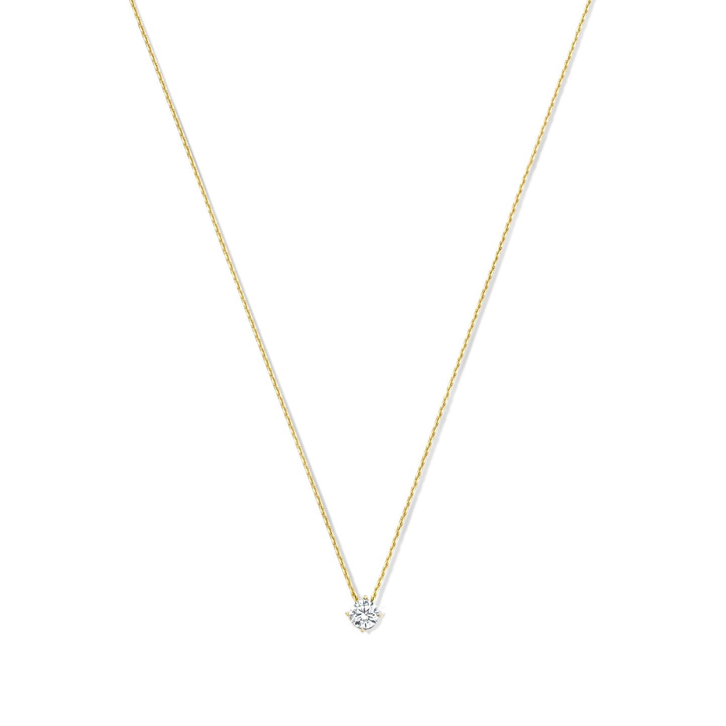 Monte Napoleone Stella 9 karat gold necklace with zirconia - Beloro jewels