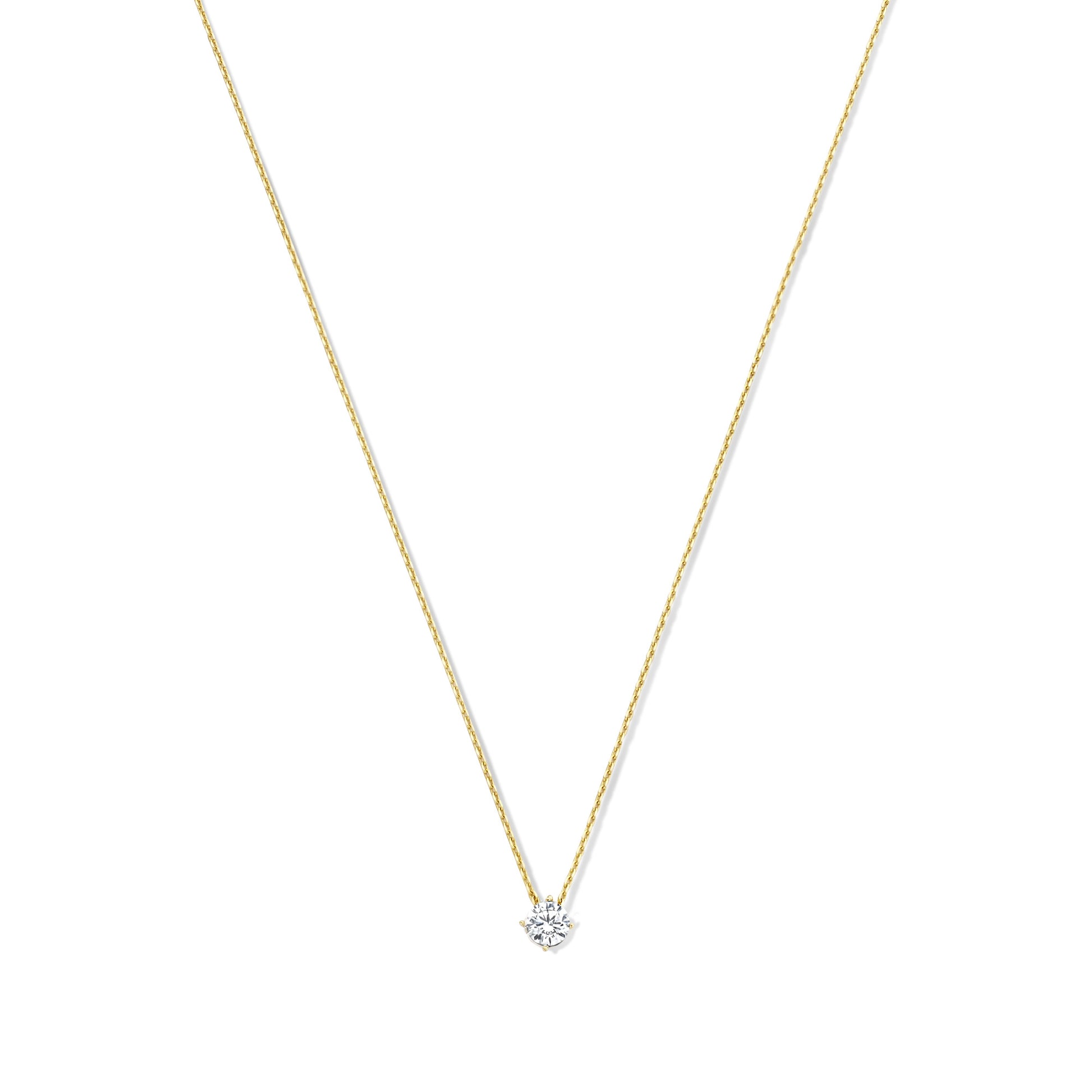 Monte Napoleone Stella 9 karat gold necklace with zirconia - Beloro jewels