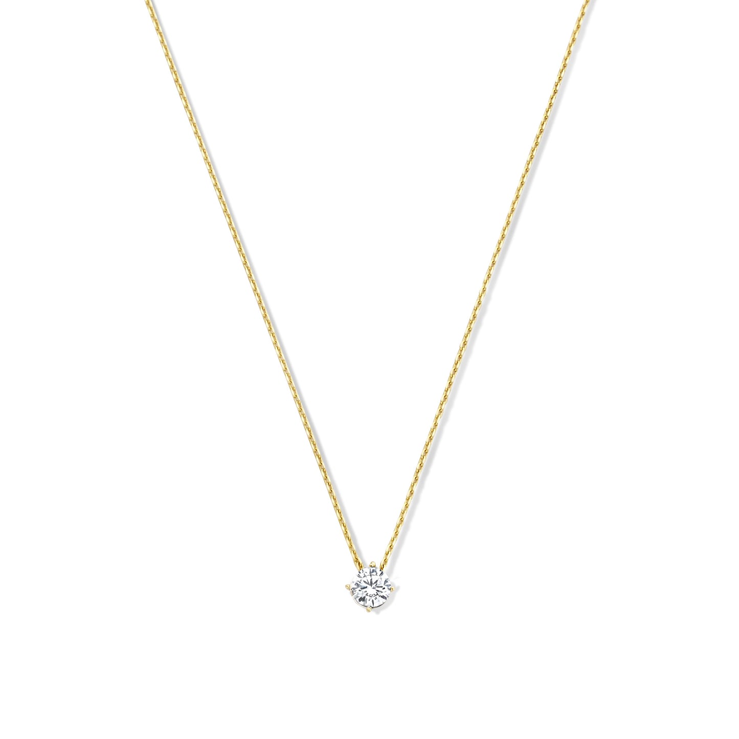 Monte Napoleone Stella 9 karat gold necklace with zirconia - Beloro jewels